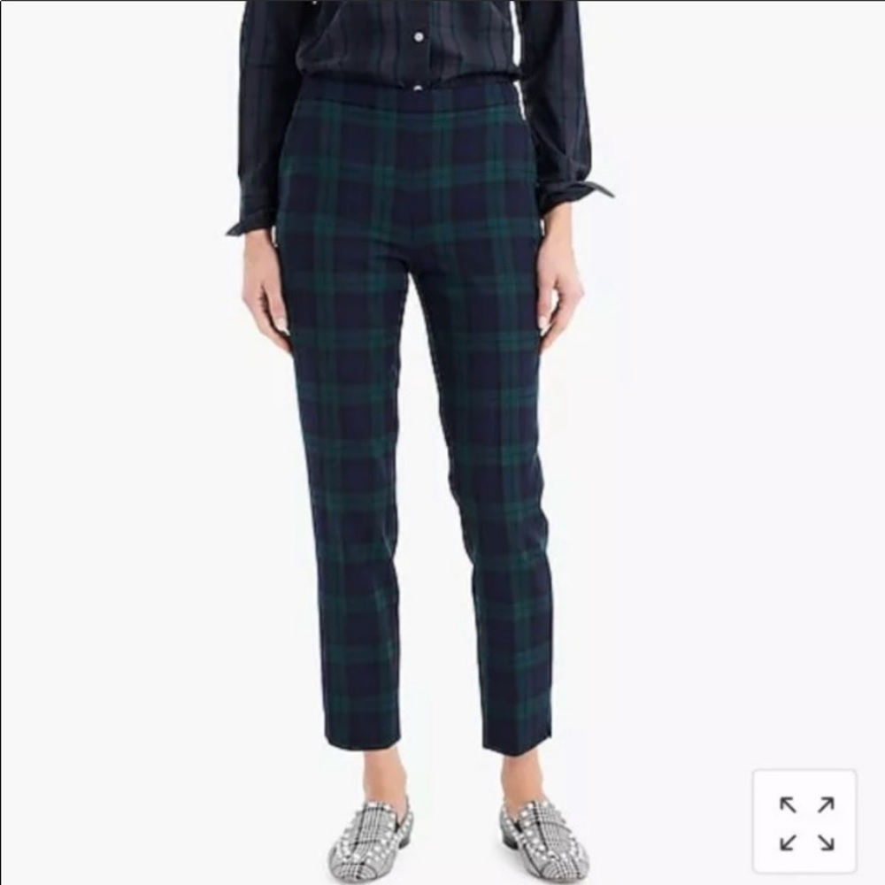 J crew tartan crop pants 2P